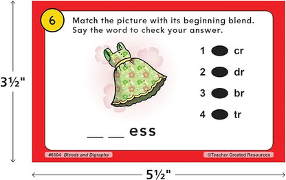 Teacher Created Resources Power Pen Learning Cards: Blends & Digraphs