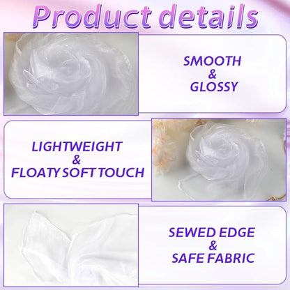 Juggling Scarves, Dance Scarves for Kids Play 12 PCS Square Silk Scarf Music Performance Props for Toddlers Children