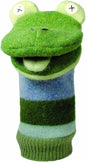 Cate & Levi - Hand Puppet - Premium Reclaimed Wool - Handmade in Canada - Machine Washable (Frog)