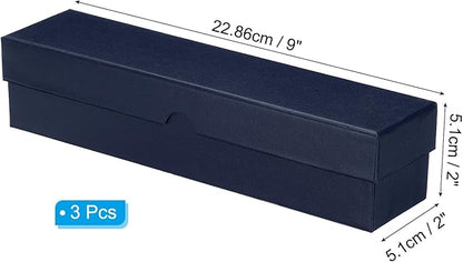 PATIKIL Coin Storage Box, Coin Collecting Cardboard for Collectors, Blue, 3 Pcs