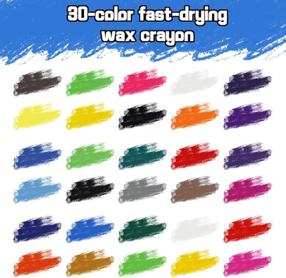 30 Colors Solid Tempera Paint Sticks, Washable Paint Sticks for Kids, Quick Drying,Non-toxic,Idel for Kids and Students
