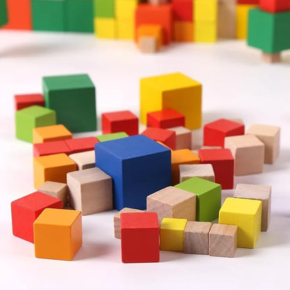 1000Pcs Wood Blocks for Crafts, Unfinished Wood Cubes, 1cm Natural Pine Small Wood Square Blocks, Wooden Cubes for Arts and Crafts and DIY Projects ﻿
