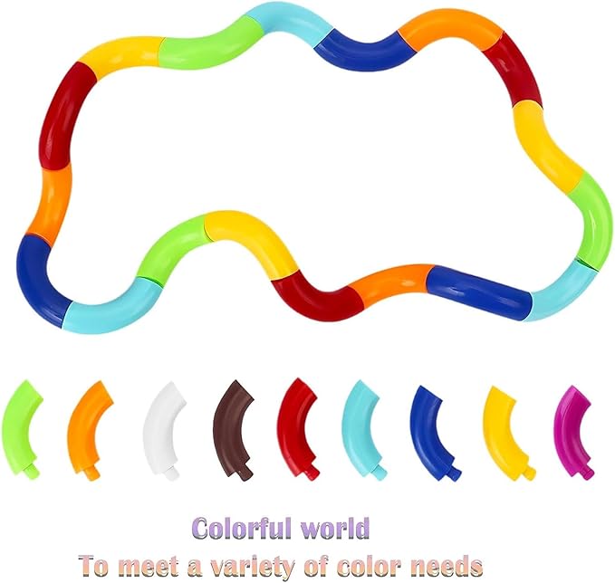 15PCS Quiet Twisty Fidget Toys – Squeeze, Twist, and Spin – Multicolored Sensory Toys for Kids and Adults, Stress Relief Toys & Educational Tools for Classroom,Alternative gifts (Random Color)