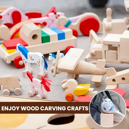 DIYDEC 23pcs Basswood Carving Blocks Unfinished Wood Block Kit with 3 Different Sizes Whittling Wood Carving for Crafts Making DIY Projects Model Building