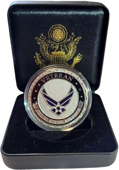 USAF U.S. Air Force Veteran Challenge Coin with Gift Box for Men Gift