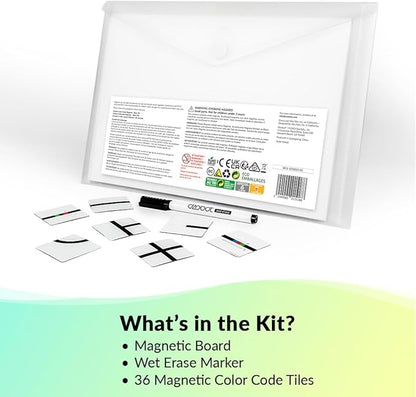 Ozobot Color Code Magnets Base Kit: Interactive Coding Learning Tool for Kids Ages 5+, Enhances Logic & Problem-Solving Skills, Classroom Education, 36 Tiles, Evo Required Not Included