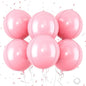 Giant 4D Foil Balloons, 6Pcs Large Metallic Pastel Pink Round Balloons, 22 Inch Big Round Foil Balloon for Pink Birthday Party Baby Shower Wedding Decorations