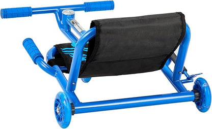 VEVOR Ride on Scooter, Load Capacity of 198 lbs, Swing Side-to-Side for Amazing Ride Powered by Zig-Zag Motion, Ride on Drifting Toy for Ages 10+, Rides on Any Hard Surface for Indoor & Outdoor, Blue