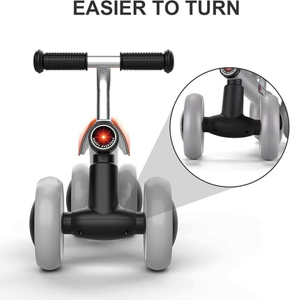 Baby Balance Bike 1 Year Old, Toddler Bike for One Year Old Boy Birthday Gift, 1-3 Years Toddler First Bike with No Pedal & Silence Wheels, Ride on Toy Gifts for 1 Year Old Boy