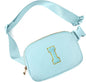 Gitus Gifts for 8 9 10 11 12 Year Old Girls Belt Bag Fanny Pack Crossbody Bags with Initial Letter Patch Cute Stuff Birthday Gifts for Teen Girls Women Personalized Trend Stuff (Icing Blue-I)