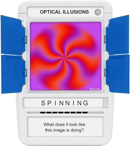 100 PICS Optical Illusions - Perfect Stocking Stuffer for Teens and Kids |100 Mind-Blowing Illusions | Contains 50 Cards in a Slide Reveal case | Ideal Gift for Travel