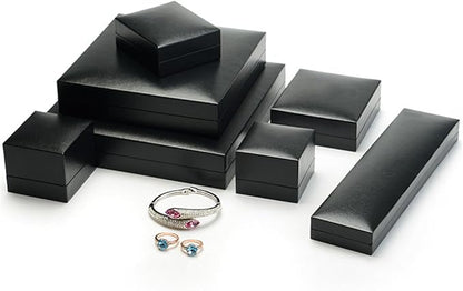 Oirlv Black Velvet Earring Gift Box- Wedding Anniversary or Engagement Earrings Jewelry Presentation Case