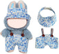 2-Piece Clothes for Labubu (NO Doll), Handmade Liberty Fabric Dress and Bow Set for 17CM Dolls, Cute Outfit Accessories (MITSI-Valeria)