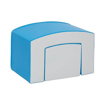 ECR4Kids SoftZone Junior Mix n' Match Tunnel and Bump, Beginner Playset, French Blue