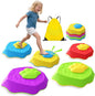 Sound Stepping Stones for Kids - 5 Pcs Non-Slip Indoor or Outdoor Balance Stones, Obstacle Course Coordination Game for Aged 3 4 5 6, Sensory Toys for Toddlers, Birthday Gifts