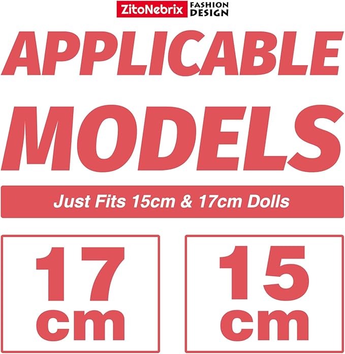 Cloth for 15cm ＆ 17cm Doll, 2pcs Doll Clothes Outfit Set for 1st/2nd/3rd Gen Dolls, Include - Crystal White Dress , White Bow, Angel Wings