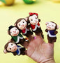 5 Little Monkeys Finger Puppets for Kids, 7 Pack Plush Finger Puppets Toy, Storytelling Theater Role Play, Bedtime Story for Toddlers