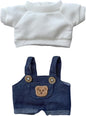 17cm Doll Clothes Set (No Doll), 2 Pieces Dress Overalls Outfit Set for 6.7inch Dolls Suit, Cute Fashion Clothes Accessories for 1st/2nd/3rd Gen Dolls Play & Display
