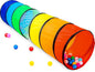 Kids Play Tunnel Tent for Toddlers, Colorful Pop Up Crawl Tunnel Toy for Baby or Pet, Collapsible Gift for Boy and Girl Play Tunnel Indoor and Outdoor Game Rainbow