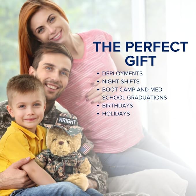 ZZZ Bears Sailor Sleeptight Navy Teddy Bear with Storybook & Sleep System, Comforting Gift for Navy Kids, Helps with Bedtime Routine, Deployment Separation & Emotional Support