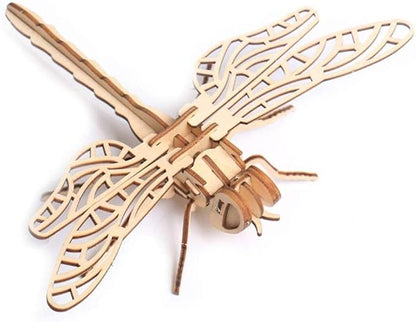 3D Wooden Insect Puzzle - 6 Piece Set Insect Animal Skeleton Assembly Model Puzzle - DIY Wooden Crafts 3D Puzzle - STEM Toys Gifts for Adults & Teens Birthday Gifts Christmas