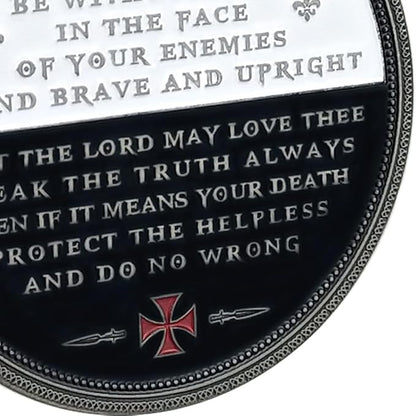 Armor of God Challenge Coin Knights Templar Oath Coin for Religious Collectible Gift (Pack of 3)