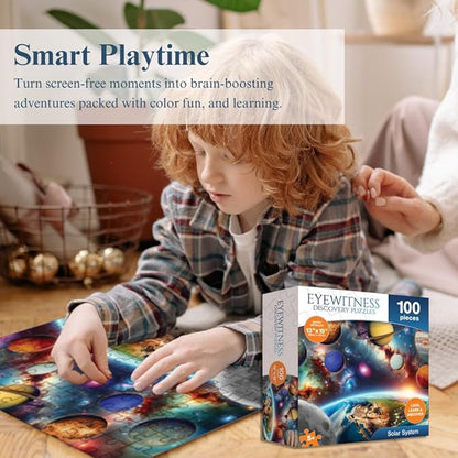 Eyewitness Discovery Puzzle Endangered Species, 100 Piece Jigsaw for Kids, Educational Learning Toy for Boys & Girls, Children Ages 5+