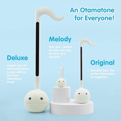 Otamatone [Melody Series Japanese Electronic [MINI Size] Musical Instrument [11 Pre-Programmed Songs] Portable Synthesizer from Japan by Cube/Maywa Denki [English Instruction], White