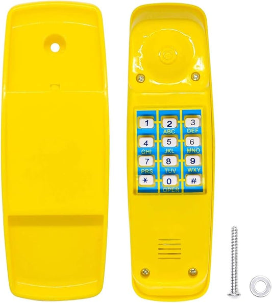 HAPPYPIE Toy Phone for Kids Swing Set Phone Pretend Phones and Learning Education Phones Plastic Telephone Creative Children Play Phone for Toddlers Baby Cell Phone Playhouse Phone (Yellow)
