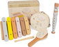 Wooden Musical Instruments Set for Toddlers 1-3, Natural Wood Percussion Instruments Xylophone Gift Set for Girls Boys Kids ,Preschool Educational Musical Toys