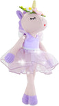 Unicorn Stuffed Animals Plush Ballerina Baby Doll, U nicorn Toys for Girl Age, Stuffed Animals for Girl Birthday Gifts U nicorn Decorations for Girls Toys(Pink)