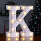 Foaky LED Letter Lights Sign Marquee Light Up Letters Sign for Night Light Wedding/Birthday Party Battery Powered Christmas Lamp Home Bar Decoration(K)