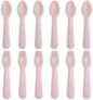 12 Pcs Kids Spoons and Forks Toddler Utensils Plastics Reusable Silverware Baby Cutlery Set Feeding Dinnerware Utensils BPA Free Microwave Dishwasher and Freezer Safe- Pink