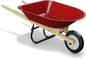 Qtioucp Kids Wheelbarrow Set with Gardening Tools Outdoor Backyard Garden Play for Toddlers Boys Girls 3-8, with Shovel, Rake, Leaf Rake, Easter Birthday Gifts (Wheelbarrow Red Color)