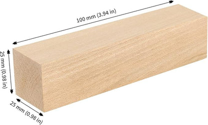 JAPCHET 24 Pieces 4 x 1 x 1 Inch Basswood Carving Blocks, Natural Wood Carving Block, Unfinished Basswood Blocks for Woodcarving, Crafting and Whittling