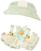 Clothes for 17cm Doll (Clothes Only) – 3-Piece Outfit Set with Hat, Green Dress and Flower Accessory for an Adorable Dressed-Up Look – 17cm Doll Accessories
