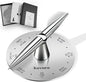 Fidget Decision Spinner Pen - 3-in-1 Magnetic Stress Relief Tool, Refillable Silver Metal Pen, Fun Decision Maker and Office Desk Decor, Unique Gift for Teens & Adults, Luxury Pen Set