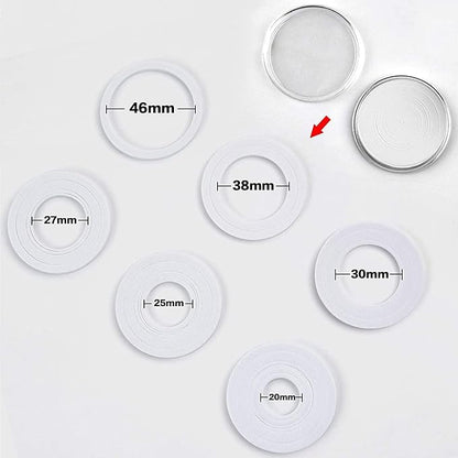 FULLCASE Coin Capsules 46mm with Foam Gasket and Plastic Storage Organizer Box, 6 Sizes (20/25/27/30/38/46 mm) Coins Collector Case Holder for Collection Supplies-168 Pieces(Light Grey)