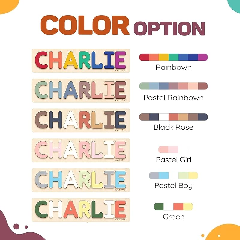 Personalized Wooden Name Puzzle for Toddlers 1-3 - Montessori Farm Animal Sensory Toy, Custom Educational Learning Toys for Toddlers to Boosts Fine Motor Skills, Perfect Birthday Gift