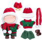 Christmas Clothes for 17cm Doll(No Doll), 5 Piece Set Outfits Clothes Scarf Hat Shoes Accessories for Chrismtas