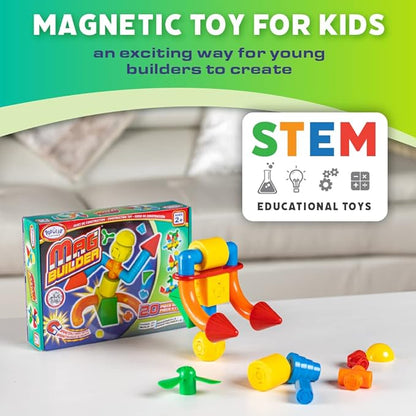 POPULAR PLAYTHINGS Mag Builder Building Set (20 Piece), Model:18301