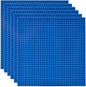Lekebaby Classic Baseplates Building Base for Building Bricks 100% Compatible with Major Brands-Baseplate 10" x 10", Pack of 6 (Blue)