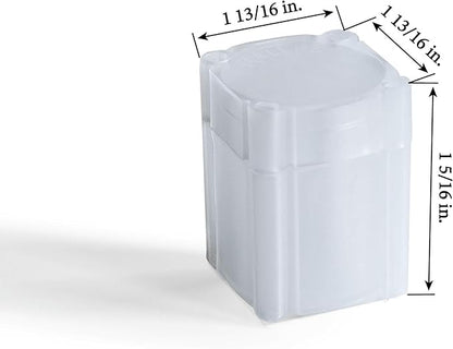 LIGHTHOUSE - Square Coin Tubes - Convenient Push Top, Virtually Unbreakable, Acid Free and Archival Quality - Coin Tubes for US Half Dollars, 10 Pack