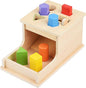 Busy Edition Montessori Toys for Toddlers Object Permanence Box Wooden Shape Sorter Drop Toy Play for 1 2 3 Year Old Toddlers