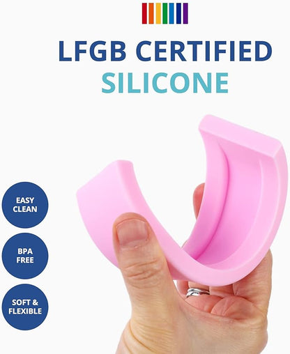 BLUE GINKGO Silicone Rainbow Stacker - Montessori Nesting Puzzle | Kids and Toddler | Stacking Sensory Toys - 7 Layers (Pastel)