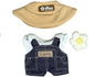 Clothes for Labubu (No Doll), 15cm/17cm Denim Outfit Set, Cute Doll Accessories for Dress-Up Fun, Easy to Wear, Casual Blue Overalls for Daily Play, Display & Collectors