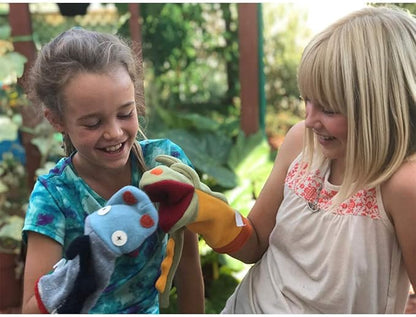 Cate & Levi - Hand Puppet - Premium Reclaimed Wool - Handmade in Canada - Machine Washable (Hippo)