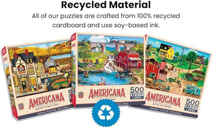 MasterPieces - 500 Piece Jigsaw Puzzle, Large EZ Grip Shapes, Labor Day, Fun for Adults, Seniors, Family, Kids, 19.25" x 26.75"