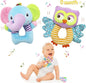 BLOOBLOOMAX Sock rattles for Babies 0-24 Months Baby Animal Foot Finder Educational Toys