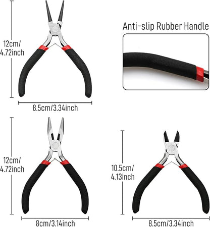 LYFJXX Jewelry Making Supplies Kit with Jewelry Pliers, Jewelry Wires and Jewelry Findings for DIY